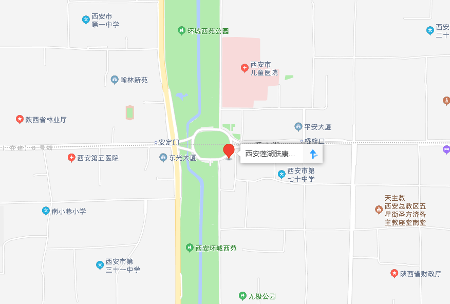西安肤康皮肤病医院来院路线